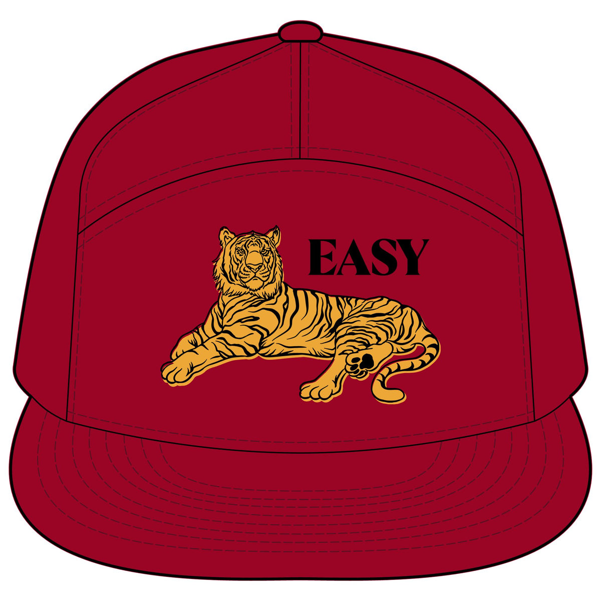 Tiger Easy Trucker Hat — Relaxed Graphic 7-Panel Cap