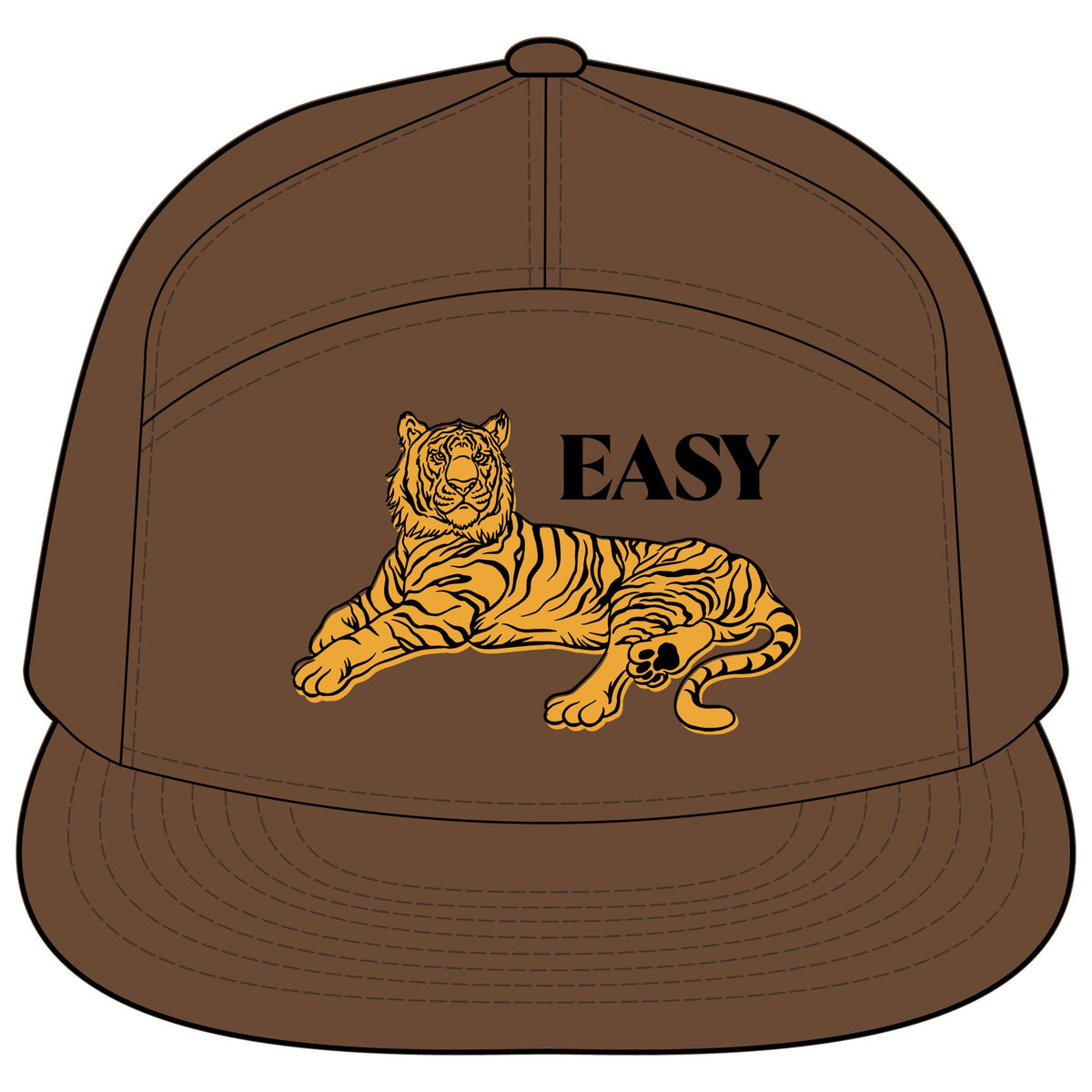 Tiger Easy Trucker Hat — Relaxed Graphic 7-Panel Cap